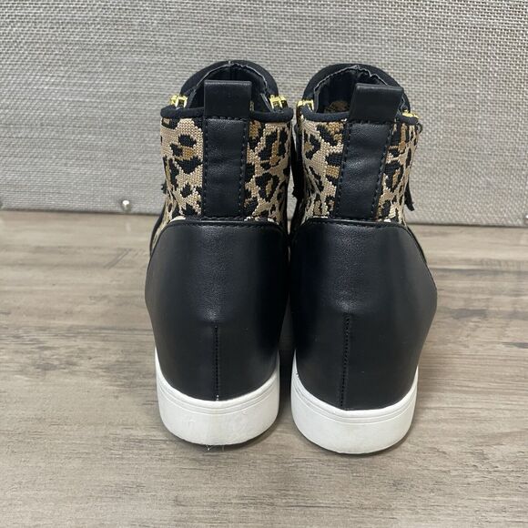 STEVE MADDEN Hidden Wedge Womens 9.5M Loxley Ankle Bootie Animal Print Casual - Picture 3 of 9